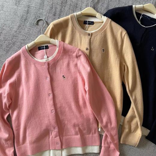 D122481长袖羊毛衫女士纽扣开衫秋季上衣时尚通勤针织衫 商品图5