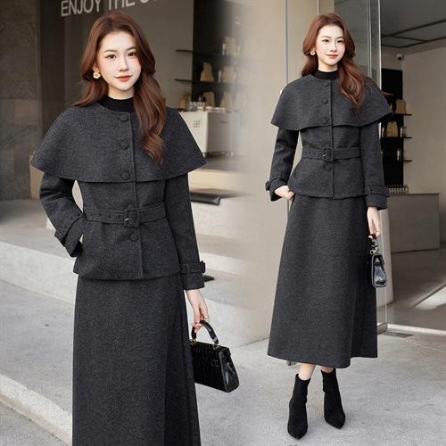 HR ABS25209时尚小香风气质潮流通勤修身套装半身裙 商品图1