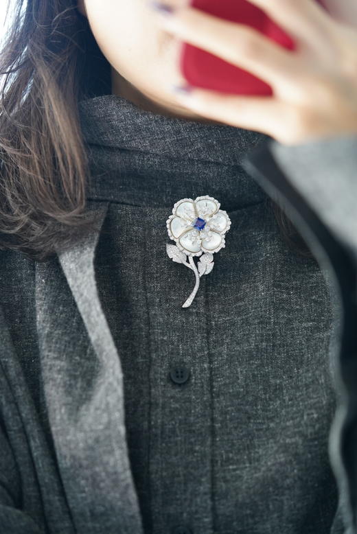 高定胸花白贝母 商品图0