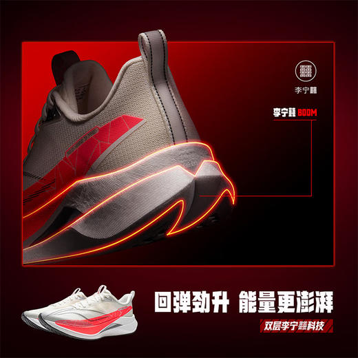 李宁 赤兔9 PRO 女款beng丝训练竞速轻量高回弹运动跑步鞋 商品图2