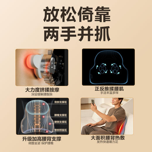 SKG物理按摩腰靠T3-2时尚款【鲜享5.0】 商品图2