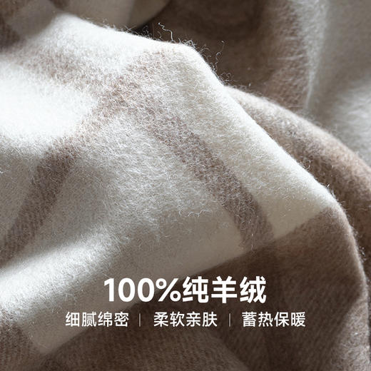 伽罗 JALO 100%羊绒格纹羊绒披肩围巾（3个工作日内发货） 商品图2