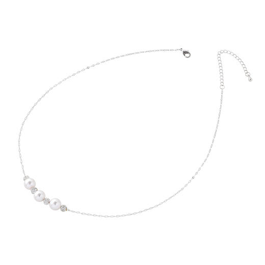 【闪耀满天星】三彩2026新款珍珠项链锁骨链轻奢水钻通勤华丽法式 商品图3