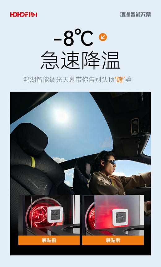 智能调光隔热天幕-鸿湖膜业 商品图4