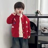 【萌趣创意设计❗️高级质感与优质面料】儿童年服毛衣2026新年春节元旦针织开衫刺绣小狗喜庆上衣男童冬装过年衣服。jb 商品缩略图2