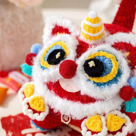 苏苏姐家醒狮玩偶手工diy编织钩针云小朵毛线团自制玩偶材料包 商品图3