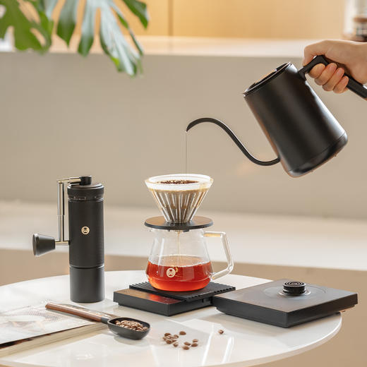 【按箱批发】泰摩 进阶型家用手冲咖啡套装礼盒  温控手冲煮壶 磨豆机 电子秤 滤杯【6个/箱】 商品图5