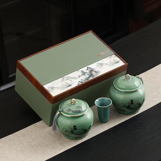 半墨山水【绿.2瓷+1瓷杯】50元1套.共1套【尾货满10套包邮】 商品图2
