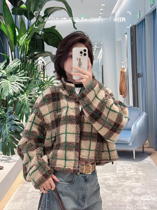 1224-6 排他性独家圆正 miu羊毛摇粒绒 箱式短款廓形外套 轻盈保暖 小泰迪大衣 商品图1