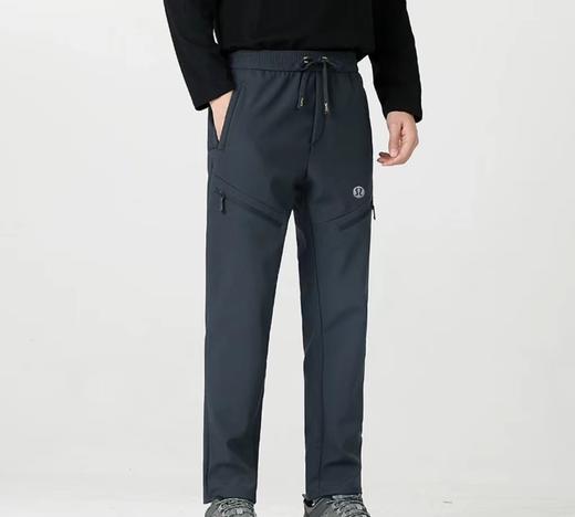 D122475压胶拉链口袋加绒休闲裤运动裤冲锋裤 商品图8