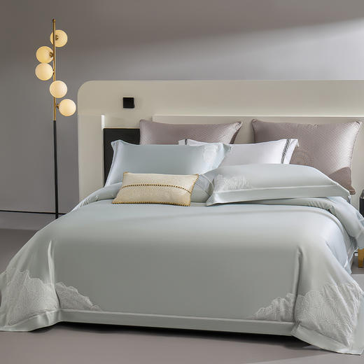 多喜爱 100S双股埃及棉四件套 月下芍影/香兰花园hl【高支高密】【双面质感】【中式美学】【优雅浪漫】三方出框&花边工艺 精美刺绣 商品图5