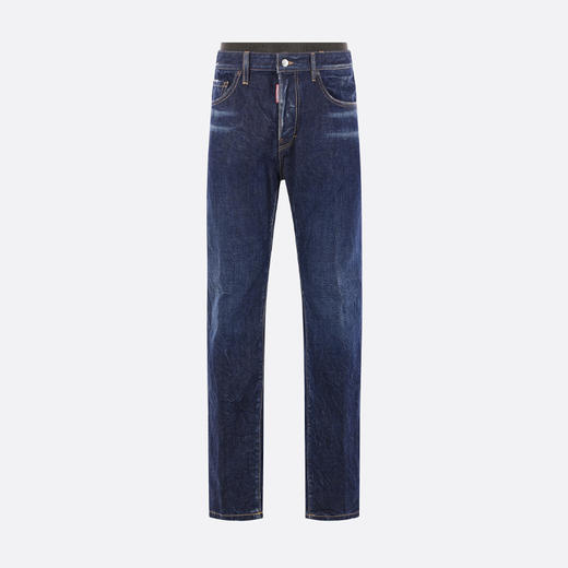 DSQUARED2 男士字母徽标标签棉质休闲牛仔裤 深蓝色 S71LB1639 D30011 470 商品图0
