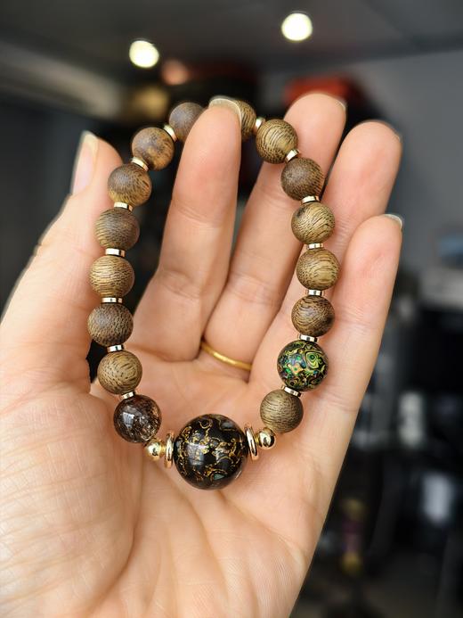 【12.26日开团】设计款高品质沉香文玩手串（独家设计艺术饰品）水晶 沉香 商品图11