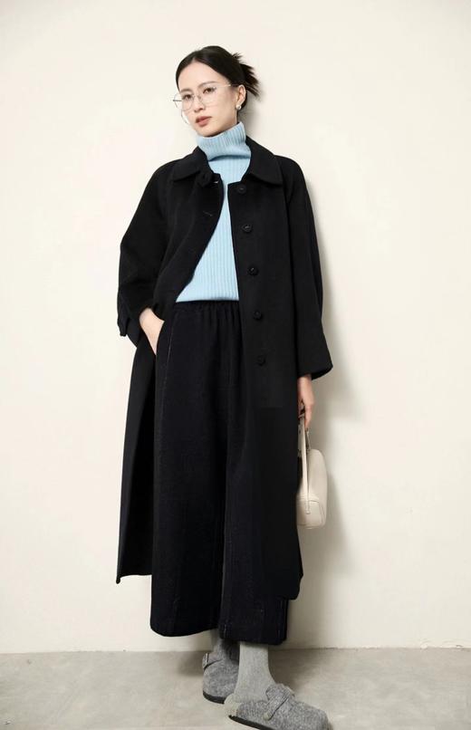 D122427花纱柏林裤！冬季保暖加厚磨毛松紧高腰山本羊毛毛呢马丘裤 商品图6