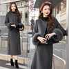 HR ABS25213小香风羽绒服套装气质富家千金狐狸毛毛呢套装裙 商品缩略图1