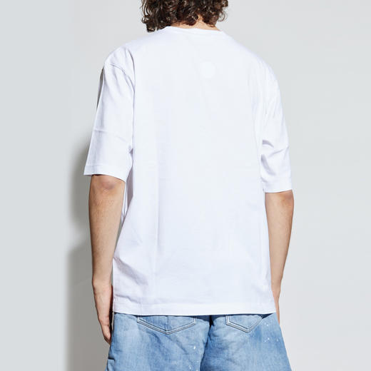 DSQUARED2 男士字母徽标印花棉质圆领短袖T恤 白色 S71GD1610 D20020 100 商品图2