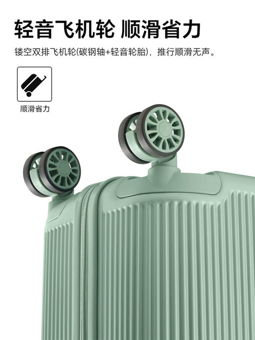 美旅（AMERICAN TOURISTER）多功能行李箱登机密码拉杆箱通勤出差男女学生大容量 NA6 新叶绿 24英寸 可托运（3-5天出行） 商品图2