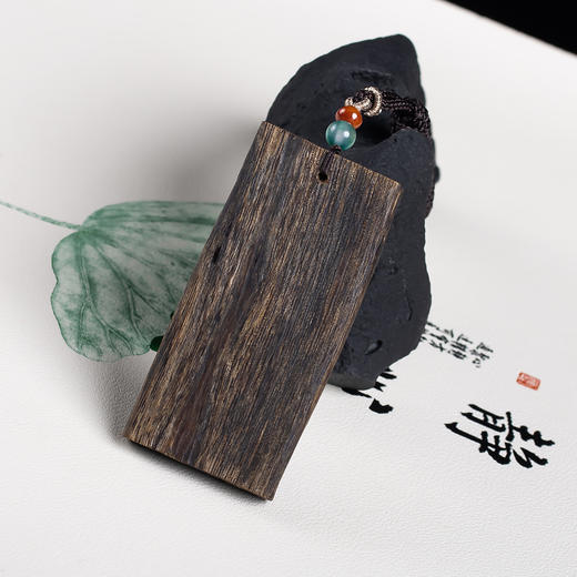 xy0661【沉水级】沉香平安无事牌挂件 商品图2