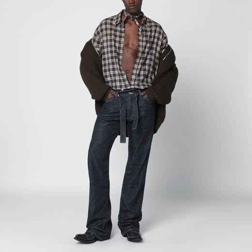 DSQUARED2 男士字母徽标贴片羊毛夹克外套 深绿色 S71HA1397 D13163 710 商品图4