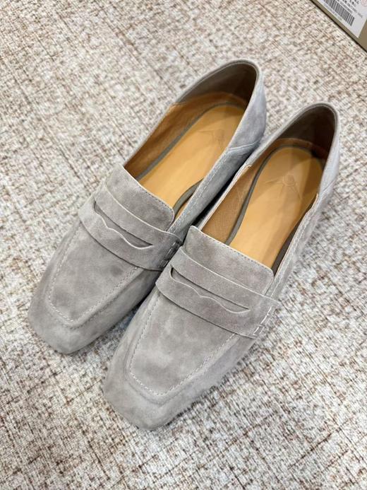 老钱复古方头绒面乐福鞋 商品图1