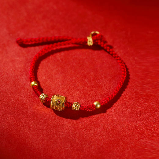 【“红”运相伴  耀启新年】三彩2026新款金饰手链红绳吉祥小众 商品图2
