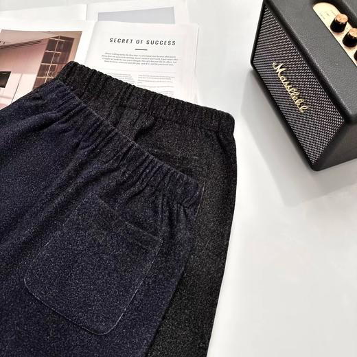 D122427花纱柏林裤！冬季保暖加厚磨毛松紧高腰山本羊毛毛呢马丘裤 商品图13