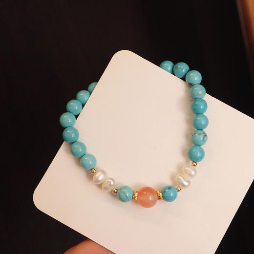 【菱镁矿手串】敦煌小众福泽新中式磷镁矿手串女小众设计轻奢女生设计感珍珠手链 商品图9