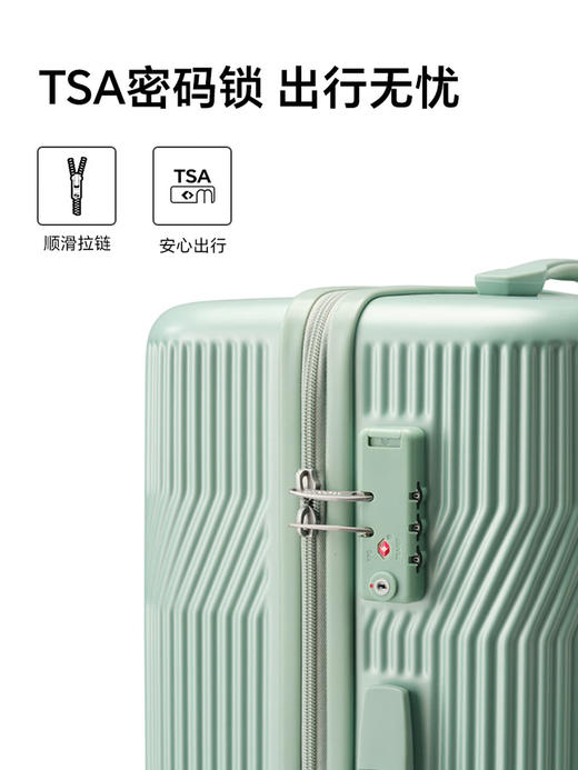 美旅（AMERICAN TOURISTER）多功能行李箱登机密码拉杆箱通勤出差男女学生大容量 NA6 新叶绿 24英寸 可托运（3-5天出行） 商品图4