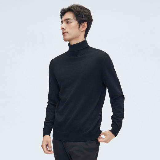 【门店同款&100%绵羊毛】圣得西25年冬季高领毛衫青年男款针织衫 商品图1