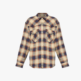 DSQUARED2 男士字母徽标标签棉质长袖衬衫 混色 S71DM0797 D35351 001F