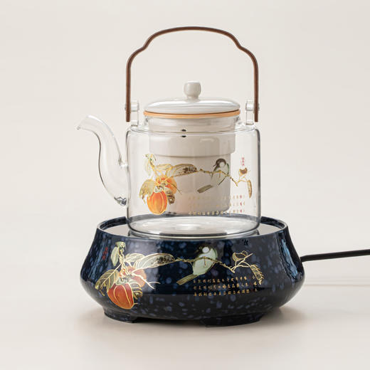 微哲明丨茶艺师3代  蒸煮茶艺师壶 提梁壶 精品玻璃壶 升级陶瓷内胆 1200ml 单壶  商品图4