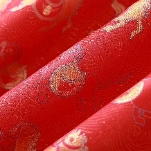 「高货wl」全新升级【铂金会员349/天猫469/差价120】(04733)洛诗琳2025秋冬水貂毛斜襟盘扣提花新中式夹棉马甲外套 商品图3