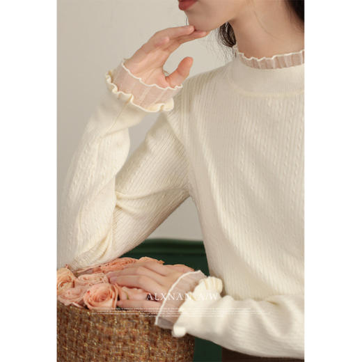 鹿向南「软糯糯」法式温柔针织衫女2025新款秋冬季小香风打底毛衣 商品图2