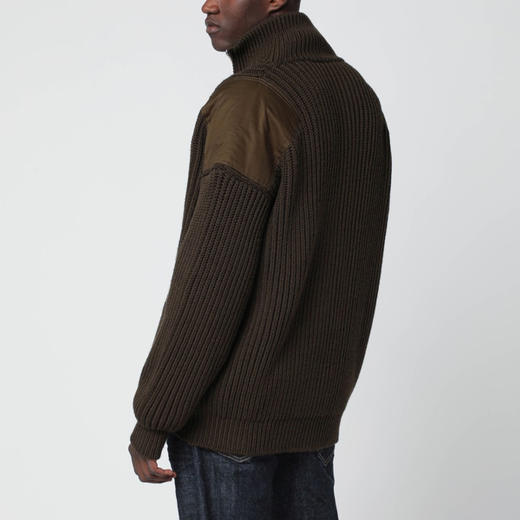 DSQUARED2 男士字母徽标贴片羊毛夹克外套 深绿色 S71HA1397 D13163 710 商品图1