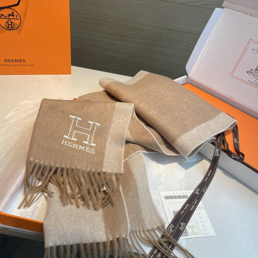 秋冬特惠💰330 爱马仕男女同款双面围巾 商品图5