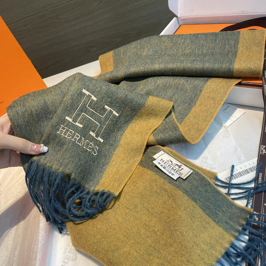 秋冬特惠💰330 爱马仕男女同款双面围巾 商品图5