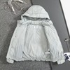 D122434学院系列毛巾绣字母纯色连帽羽绒服男女情侣款 商品缩略图6