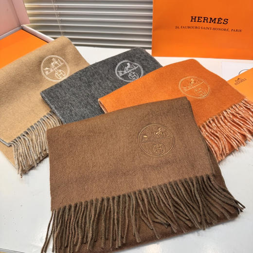 秋冬特惠💰330 爱马仕男女双面围巾 商品图1