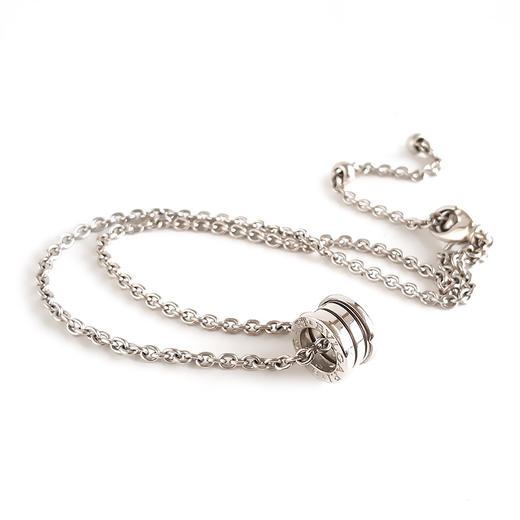 【95新】BVLGARI宝格丽B.zero1系列332634 18K白金弹簧粗链条项链链长约50cm中性款261125NJS11 商品图0