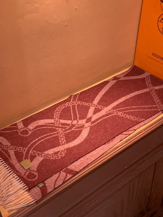 秋冬特惠💰350 爱马仕 巴黎时装展商务男士女士羊毛围巾 商品图6