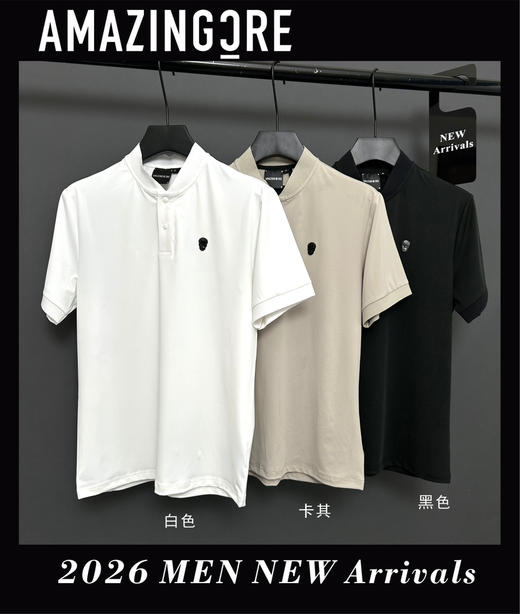 高尔夫服装春夏季新品男士短袖T恤简约时尚韩版修身休闲运动球服 商品图1