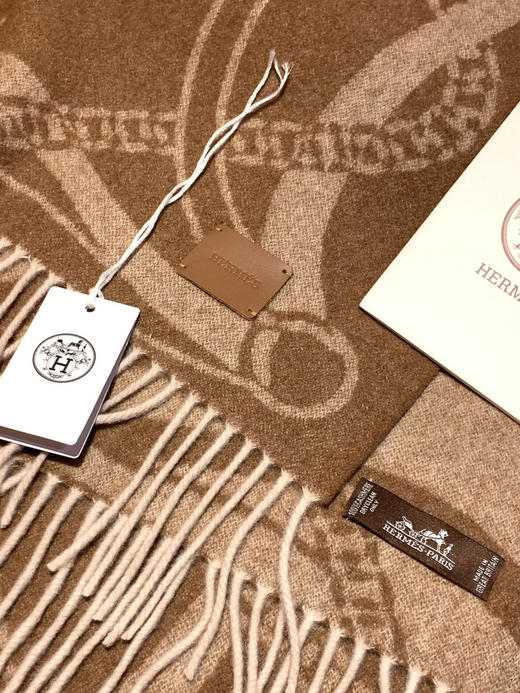 秋冬特惠💰350 爱马仕 巴黎时装展商务男士女士羊毛围巾 商品图5