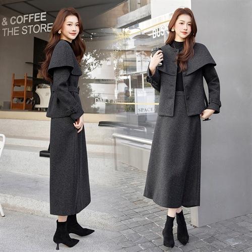 HR ABS25209时尚小香风气质潮流通勤修身套装半身裙 商品图4