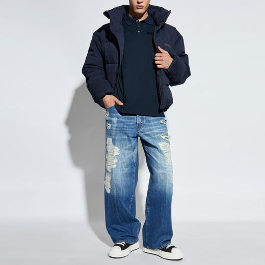 DSQUARED2 男士字母徽标印花棉质短袖polo衫 蓝色 S74GL0086 S22743 968 商品图3