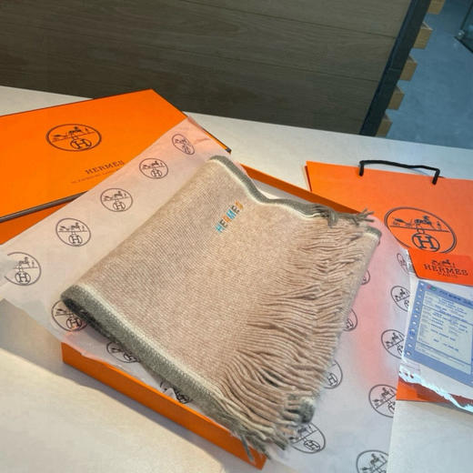 秋冬特惠💰350 爱马仕男女同款高端羊毛针织围巾！可正式，可随意 商品图2