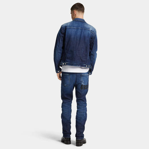 DSQUARED2 男士字母徽标印花棉质休闲牛仔裤 深蓝色 S71LB1701 D30010 470 商品图5