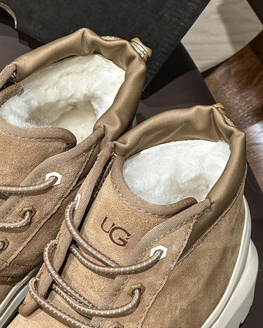 现货 THS-无 ug家 情侣款 彩壳雪地靴 系带款厚底鞋 一脚蹬厚底鞋 QZ117 商品图9