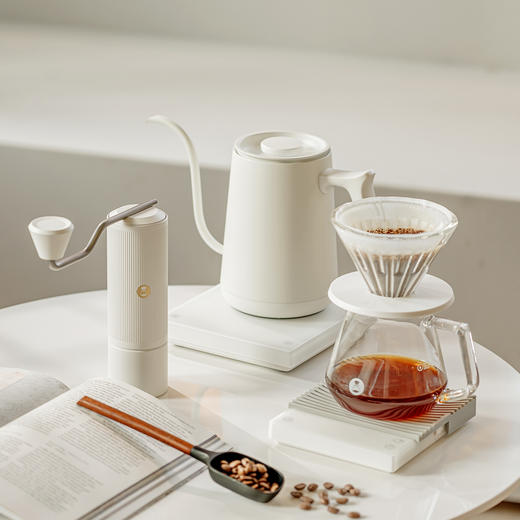 【按箱批发】泰摩 进阶型家用手冲咖啡套装礼盒  温控手冲煮壶 磨豆机 电子秤 滤杯【6个/箱】 商品图3