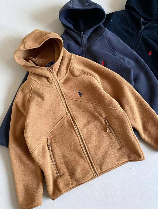 D122458新款小马摇粒绒立体剪裁拉链外套 商品图3