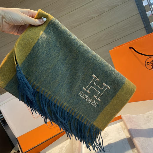 秋冬特惠💰330 爱马仕男女同款双面围巾 商品图2